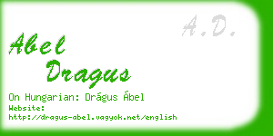 abel dragus business card